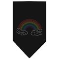 Unconditional Love Rainbow Rhinestone Bandana Black Large UN788254